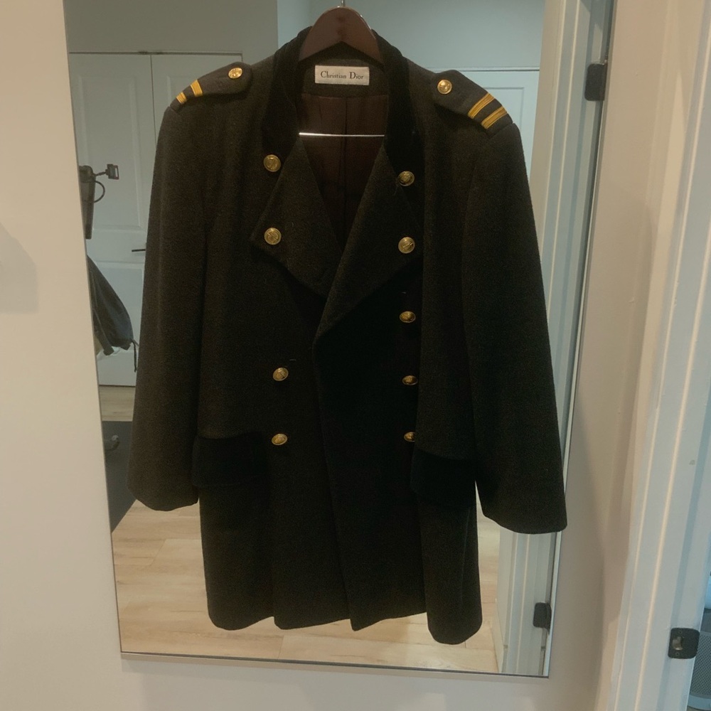 Dior Gold and Gray Military Field Coat